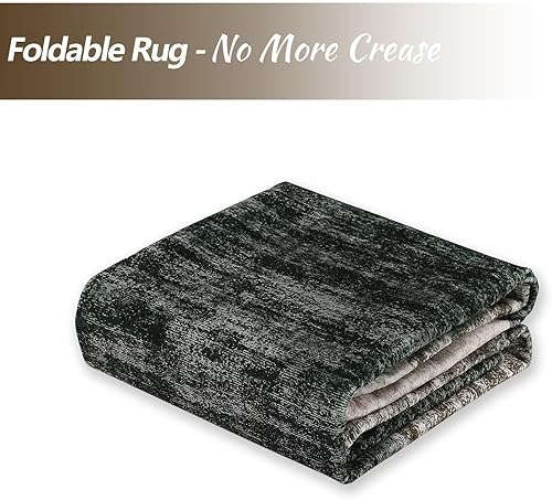 Miniatura 6 de Zacoo Alfombra abstracta de 5 x 8 pies, geométrica, para dormitorio, súper suave, moderna, antideslizante, no desprende pelo, lavable a máquina,