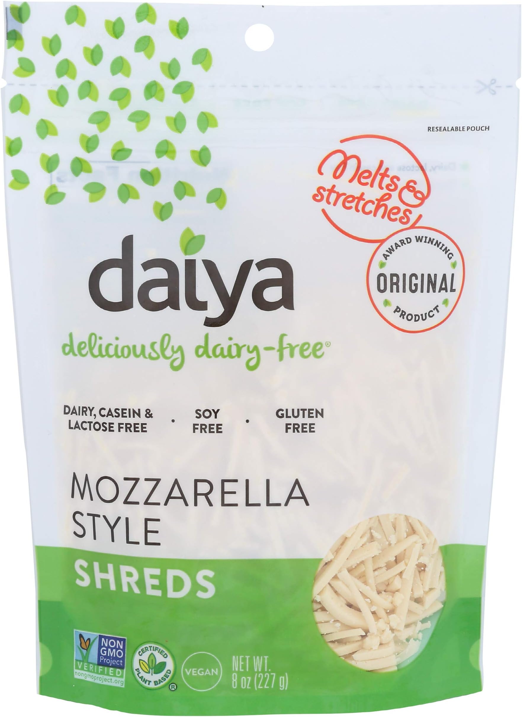 Daiya, Vegan Cheese Mozzarella Shred, 8 Ounce