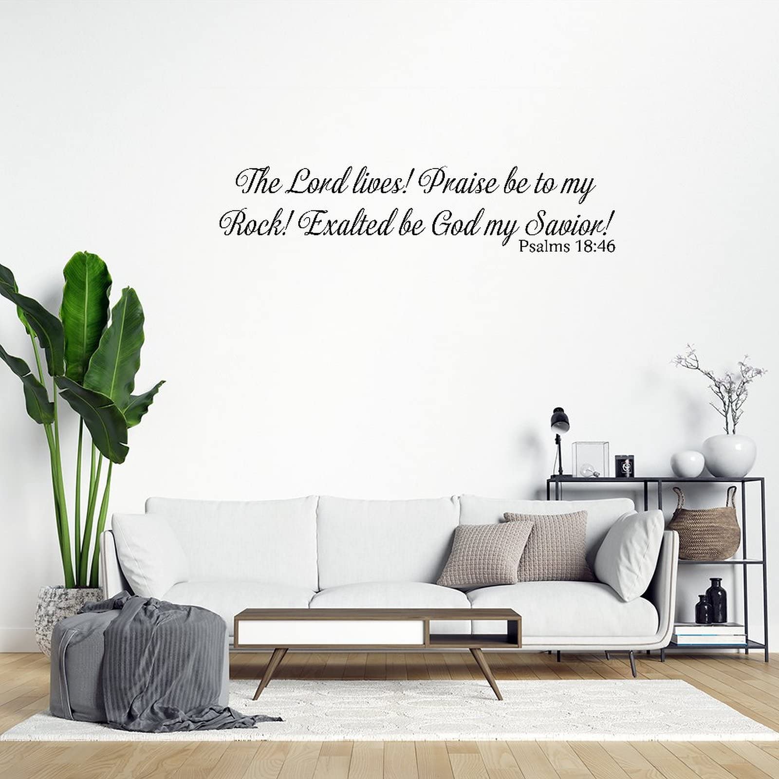 Stickers muraux chrétiens de 56 cm avec citation spirituelle haute définition
