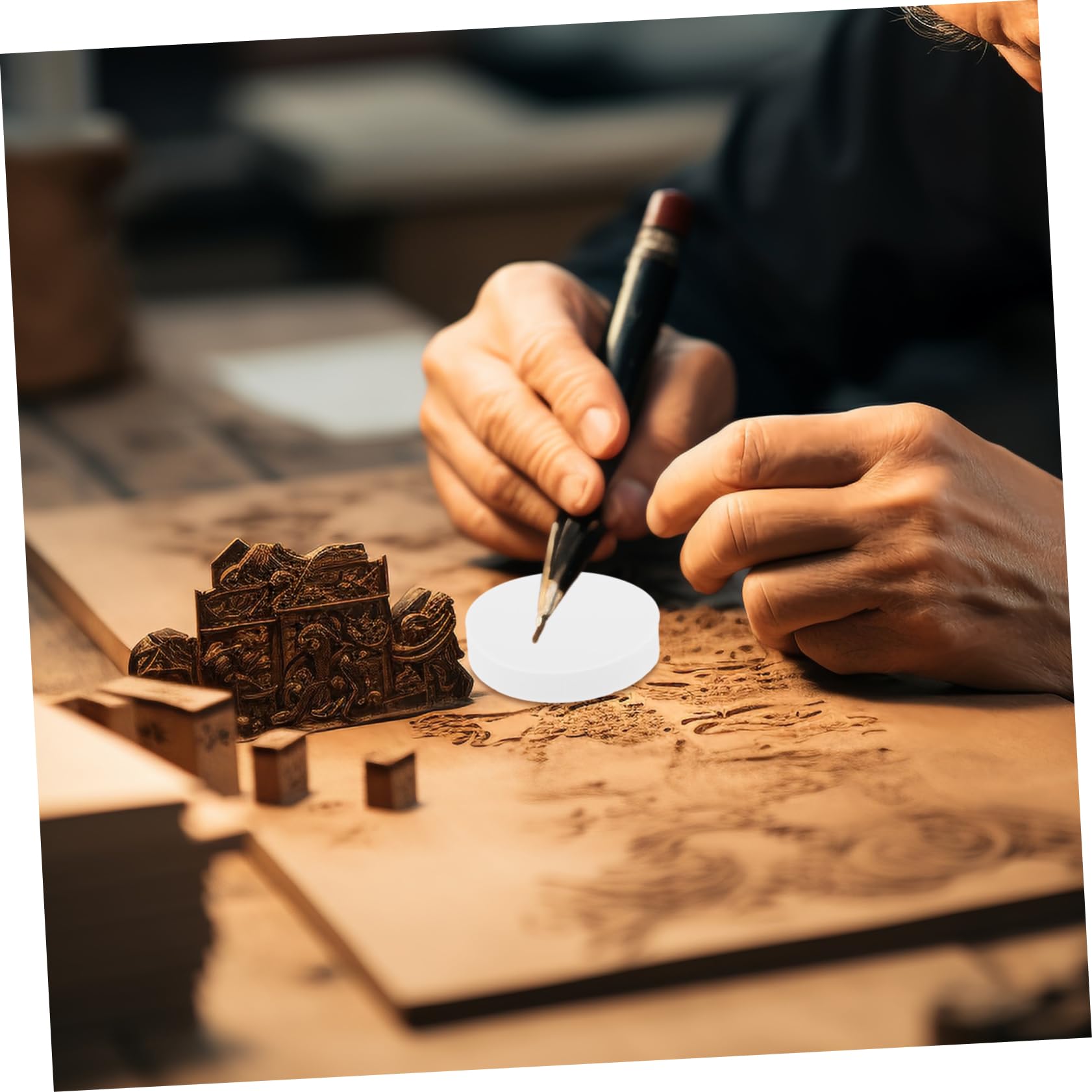 HAPINARY DIY Carving Material 24pcs Hand Carving Blocks Rubber Stamps Portable Stamps Easy to Carve