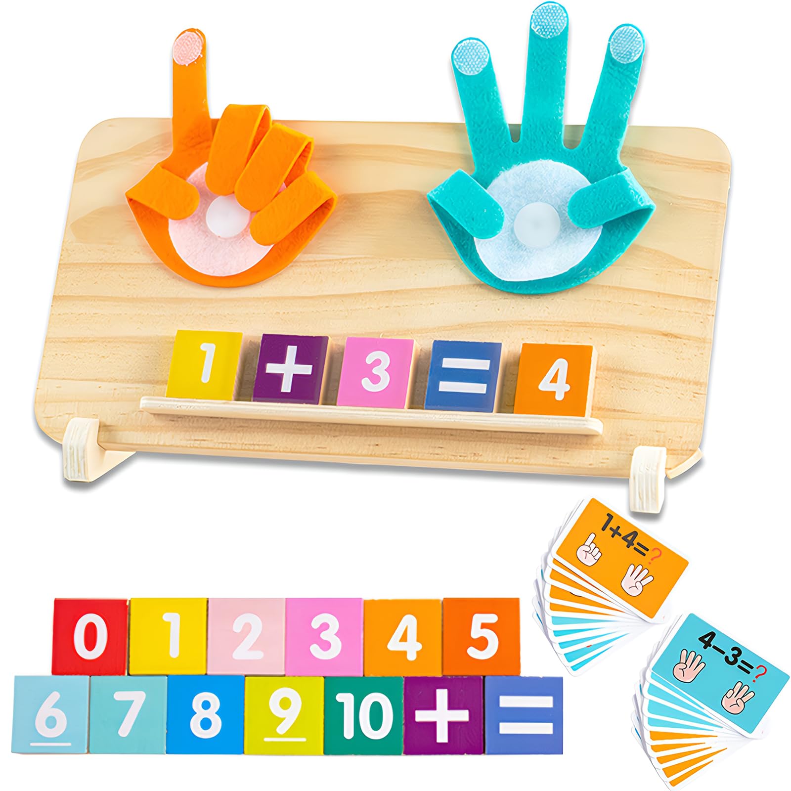 DQMOON Spielzeug ab 4 Jahre, Montessori Spielzeug ab 4 5 6 Jahre Zahlen Lernspiele Pädagogisch Wertvoll Mathe Lernspielzeug, Sensorik Kinderspielzeug Geburtstag Geschenke für Vorschule Jungen Mädchen