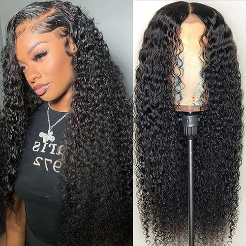 Aesoiiey Peluca de cabello humano rizado con encaje frontal de 13 x 4, cabello humano prearrancado con abuelitos, sin pegamento, pelucas de encaje