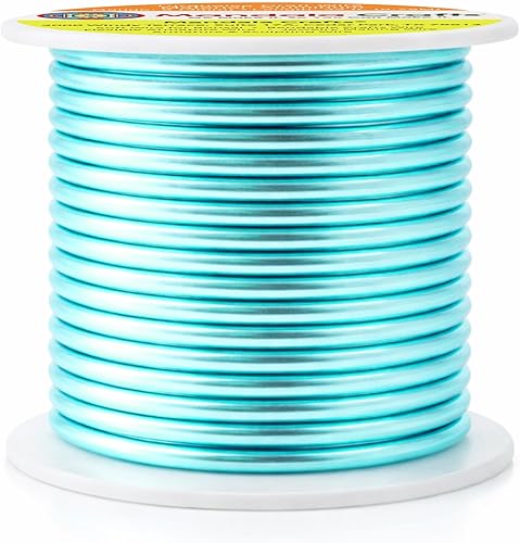 Vista 249 de Mandala Crafts Alambre de aluminio anodizado de calibre 8 para hacer joyas, alambre gris flexible de color de 32 pies, flexible y flexible