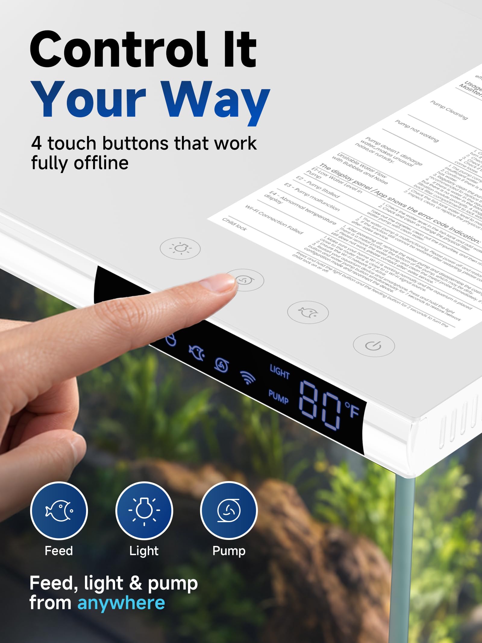 Smart Fish Tank - App Controlled Betta Aquarium -9