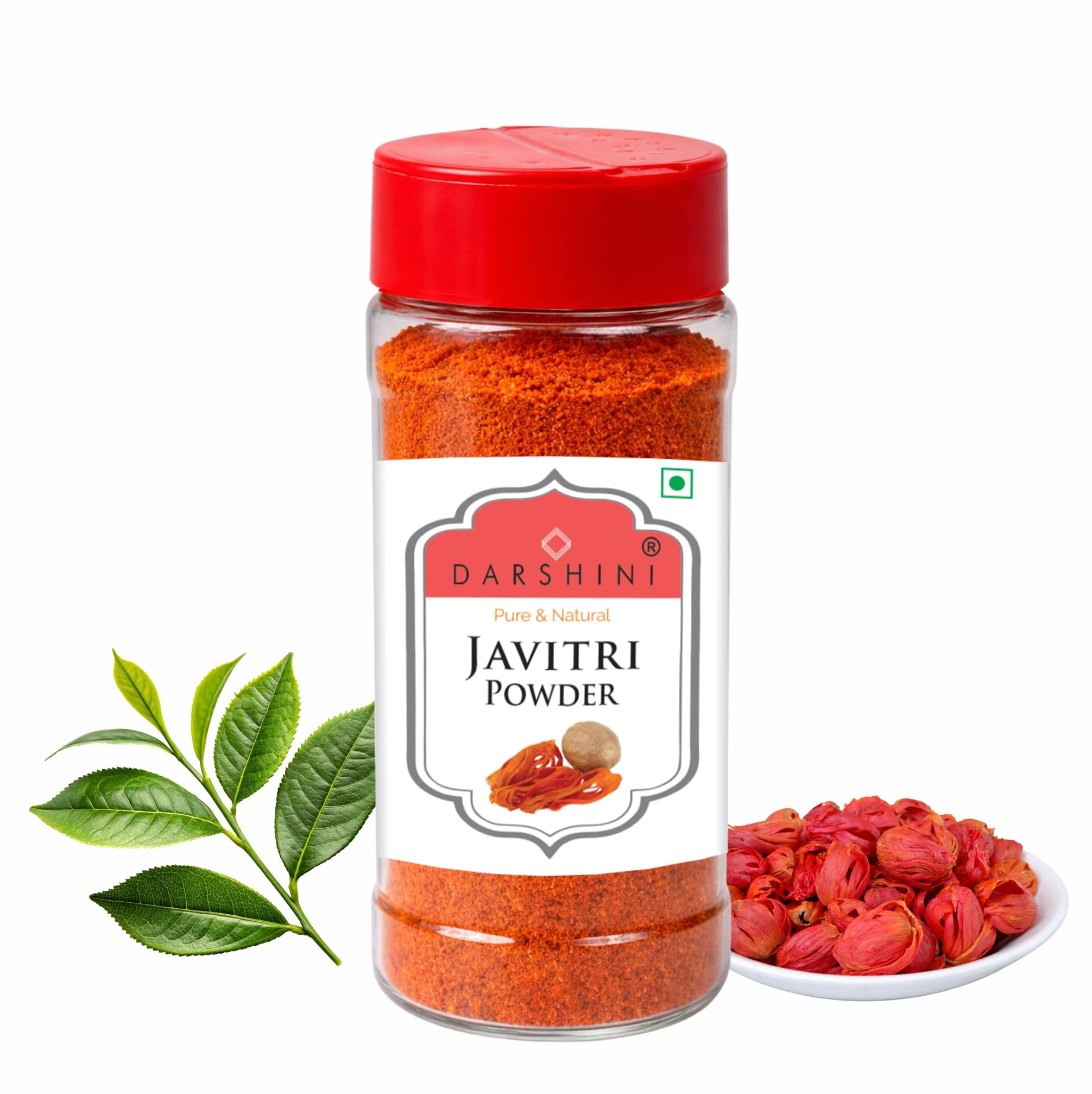 DARSHINI Mace Javitri Powder 50g | Jaipatri | Javintri | Jathipatri | Japatre | Jathipathri | Pure and Aromatic Ground Mace Spice for Cooking and Traditional Use (Pack of 1)