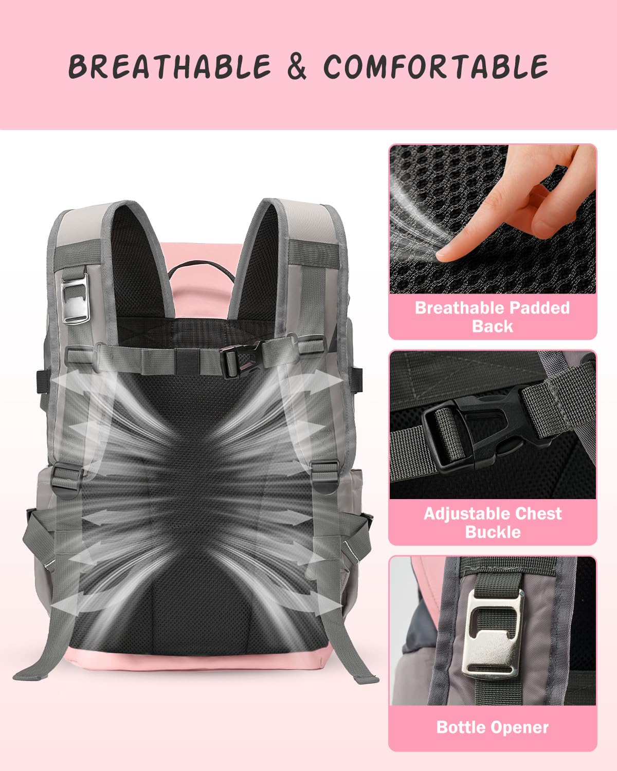 Odoland Mochila Nevera 2 en 1, Mochila Térmica Isotérmica con Compartimento Principal de 26L y Aislamiento Isotérmico de 9L, Nevera Portátil Antifugas para Playa, Picnic, Viaje, Familia