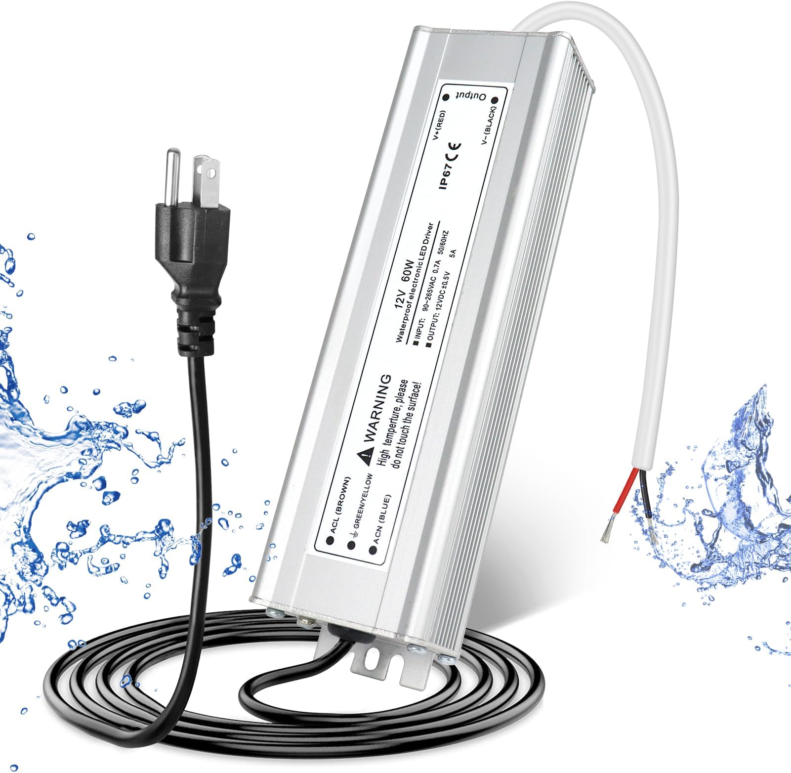 Dimmable 12V DC Magnetic Transformer - 40 Watt LED Power Supply For Flexible Strips, ETL Listed