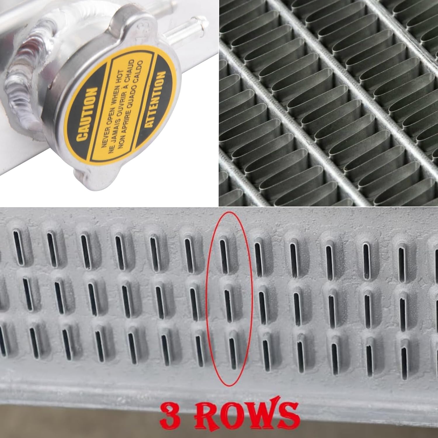 3 Row All Aluminum Radiator for 1967 1968 1969 1970 1971 1972 Chevy/GMC C K Series C10 C20 C30 K10 Truck