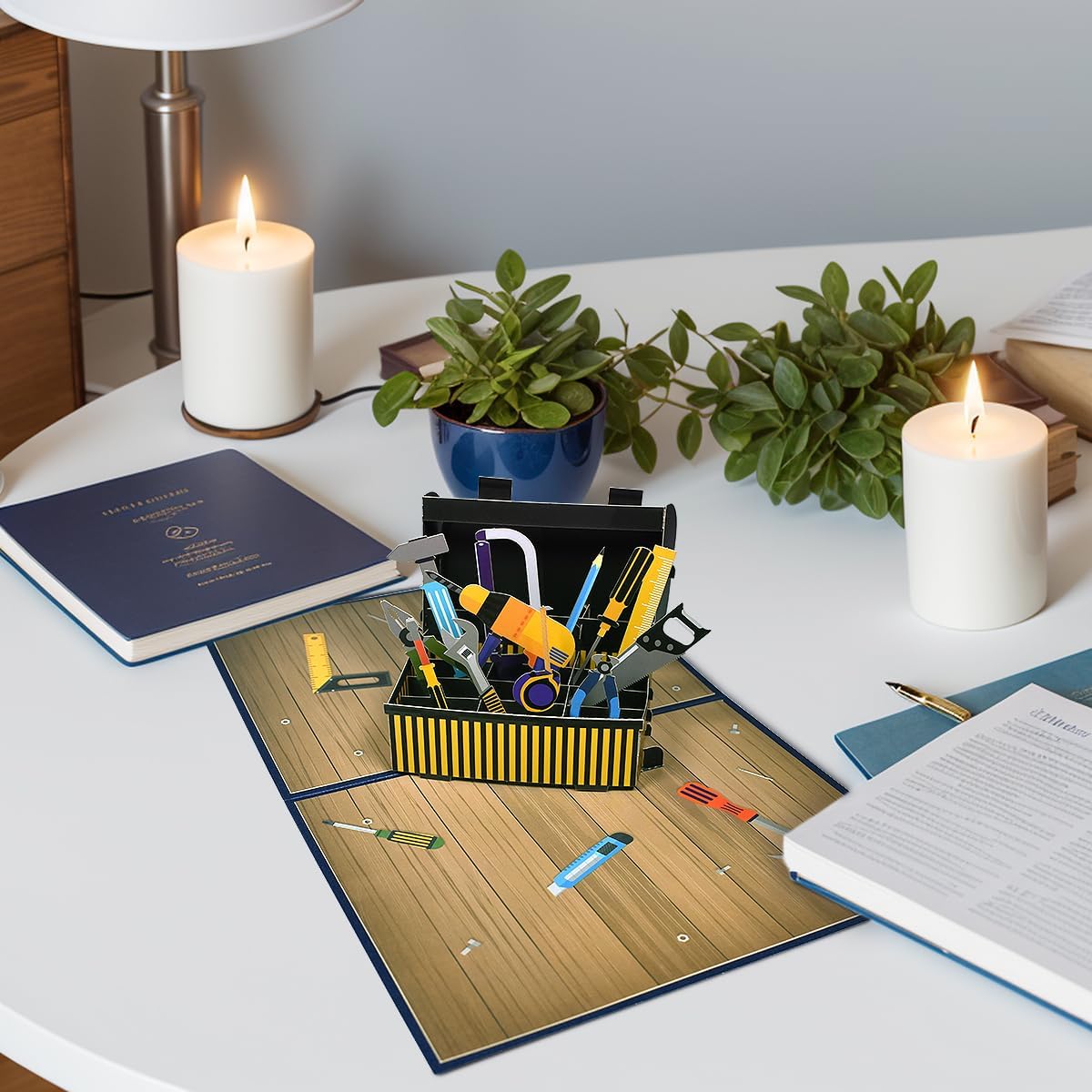 Toolbox Pop Up Cards, Pop Up Fathers Day Cards, Father's Day Toolbox Greeting Card, Father's Birthday Card, Father's Anniversary Card for Dad Husband Boyfriend Grandpa. - Image 4