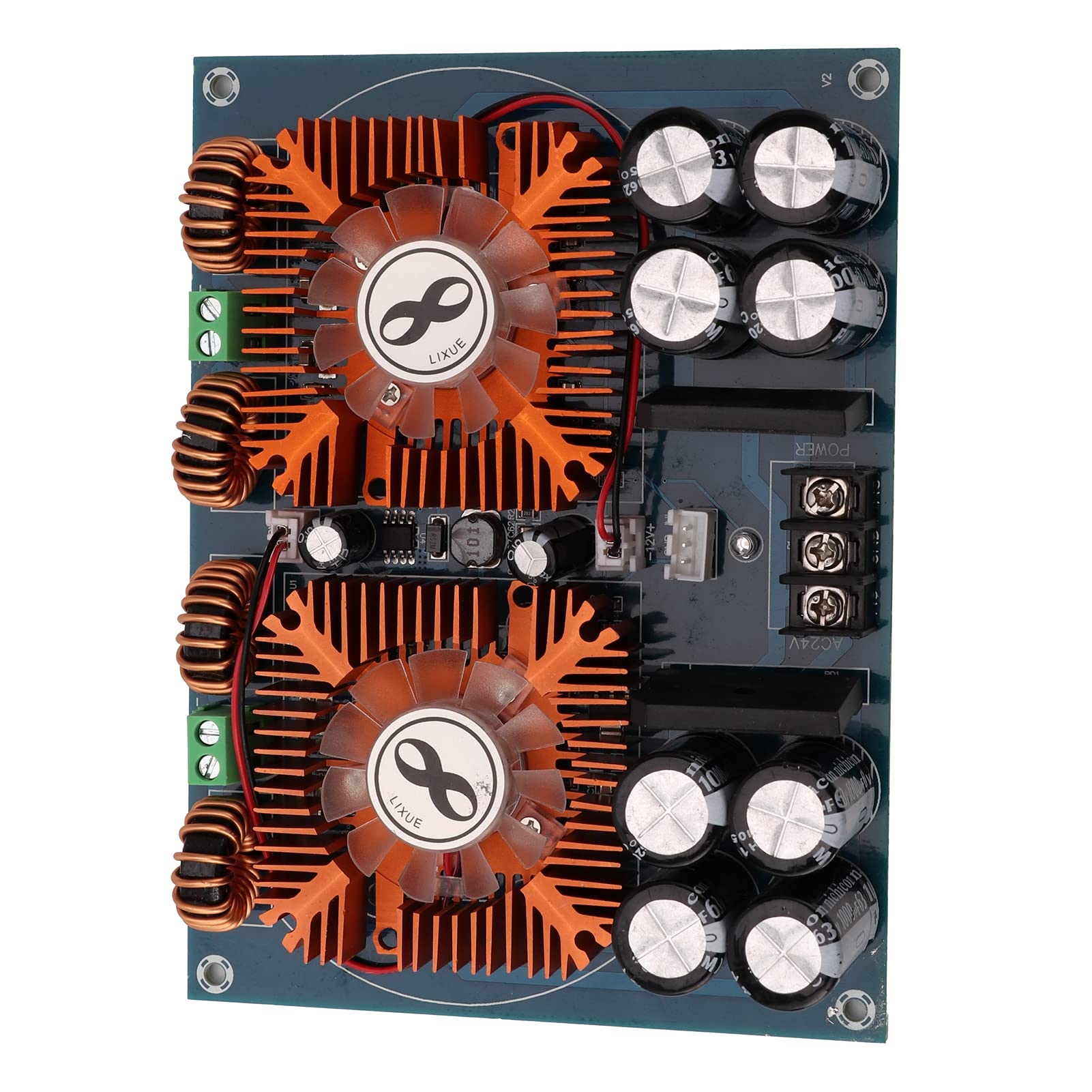 Hyuduo Płytka Wzmacniacza Mocy PCB Moduł Wzmacniacza Cyfrowego XH M254 2 Kanały 2 X 420 W AC24V Płyta Audio do Domowego Sprzętu Audio Naprawa i Aktualizacja Głośników