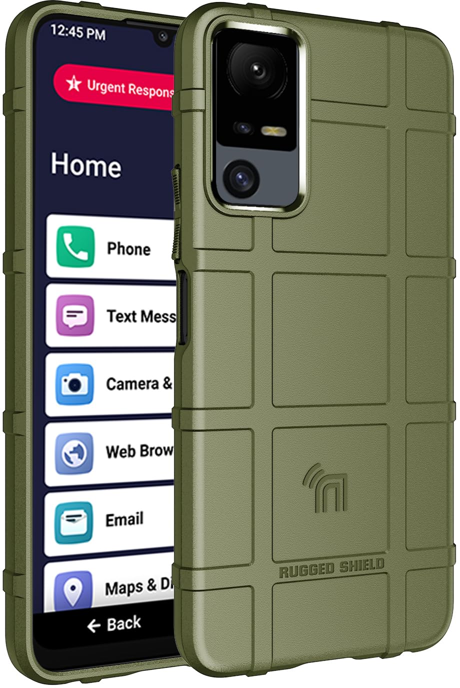 Nakedcellphone Case for Jitterbug Smart4 / TCL 40XL, Special Ops Tactical Armor Rugged Shield Cover [Anti-Fingerprint, Matte Grip Texture] for Lively