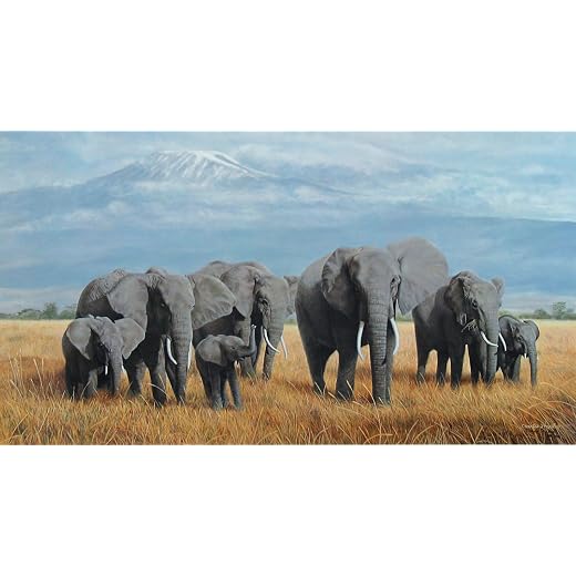 Treasures of Africa by Charles Frace' - Signed and Numbered Limited Edition Fine Art Paper Lithograph - Elephants Africa