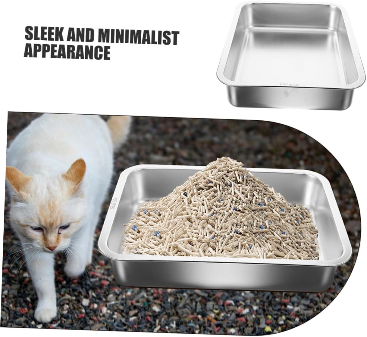 Toyvian Small Litter Box Nonstick Design for Easy Cleaning Portable for Household Use Spacious Dimensions for Kittens and Cats Magnetic Construction