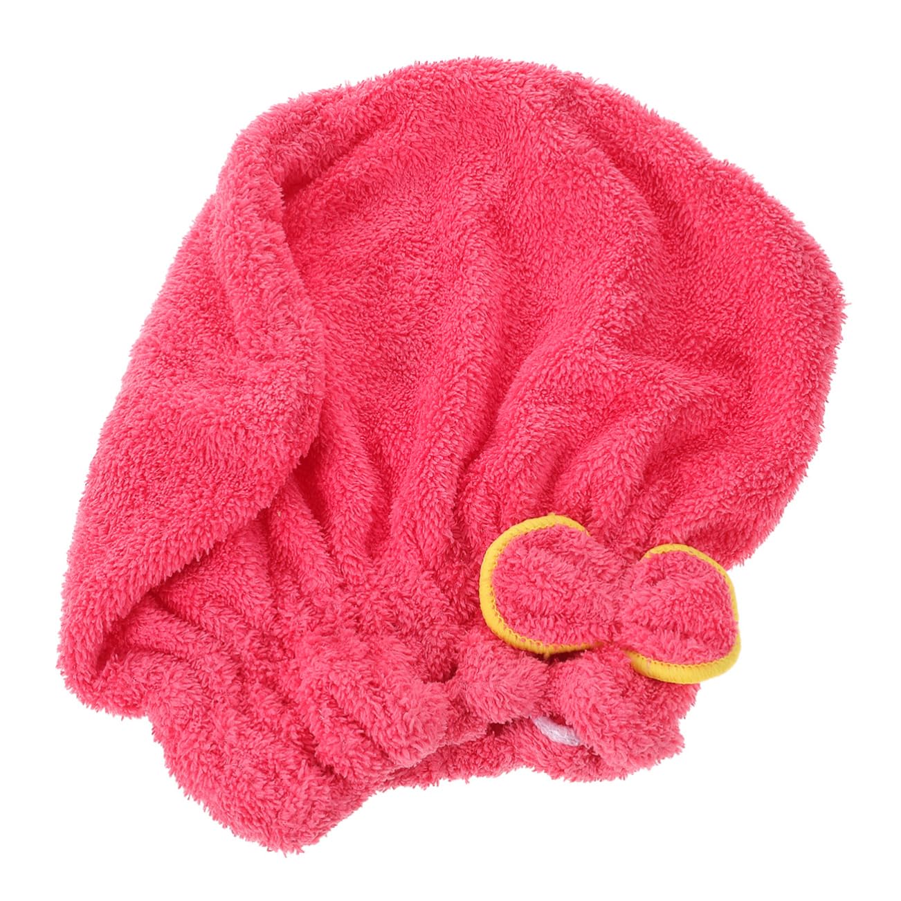 NOLITOY Soft Absorbent Hair Drying Cap Coral Fleece Shower Cap Elastic Band for Ages Random