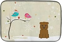 Vista 74 de Caroline's Treasures BB2508DDM - Tapete de secado de platos de perro de montaña bernés con regalos de Navidad entre amigos, tapete absorbente