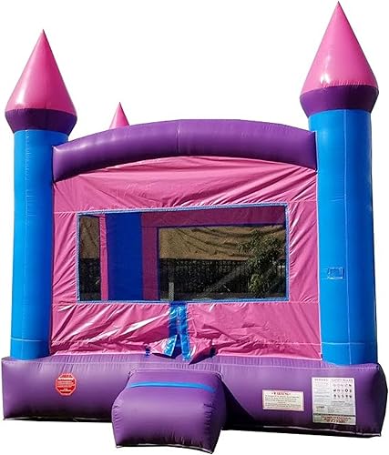 Crossover Pink Castle - Casa inflable (sin soplador) - 13 x 12 x 14.5 pies - Gran castillo inflable para niños - Jumphouse para niños - Casa de