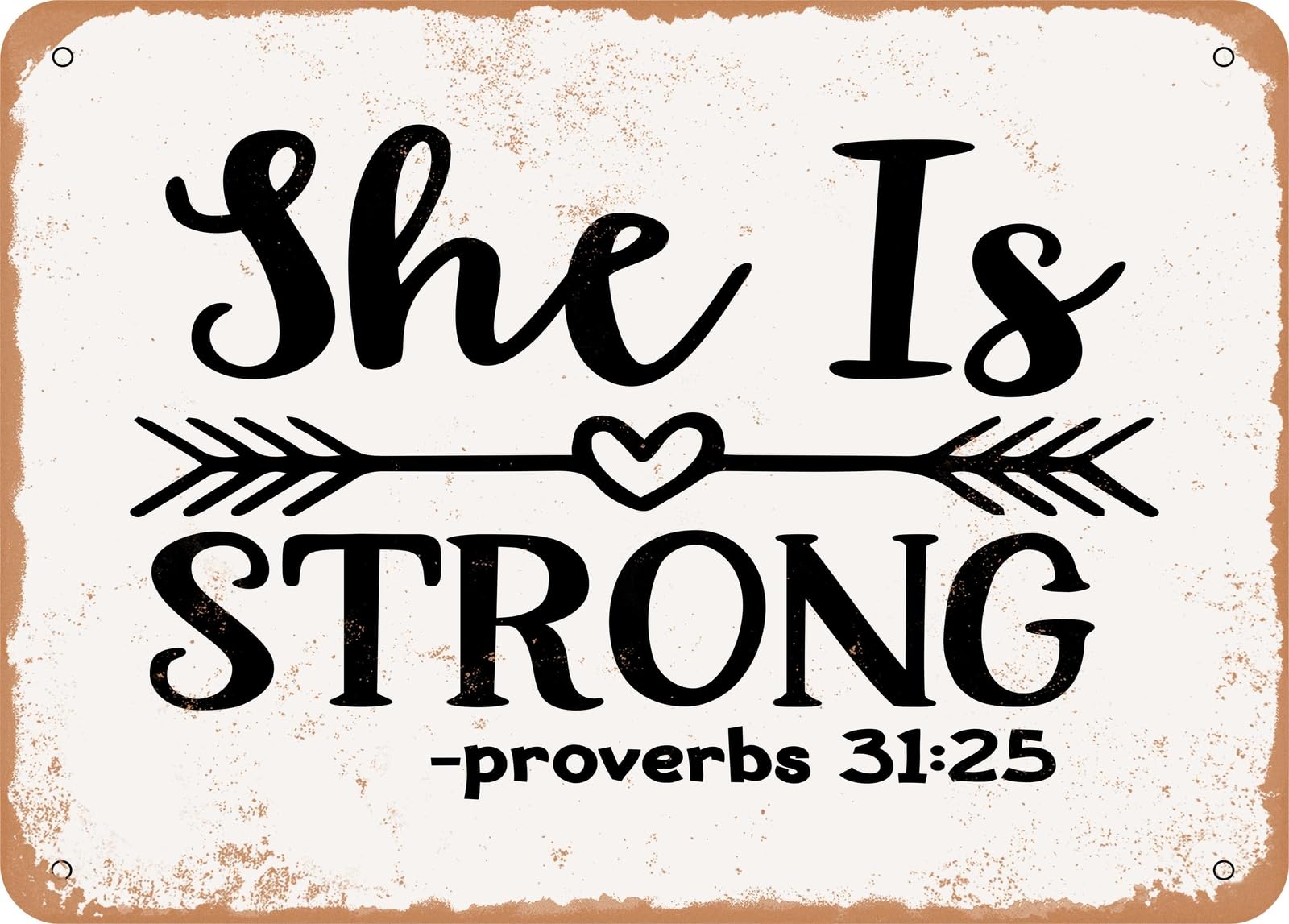 Metal Sign - She is Strong - Vintage Look Sign home decor
