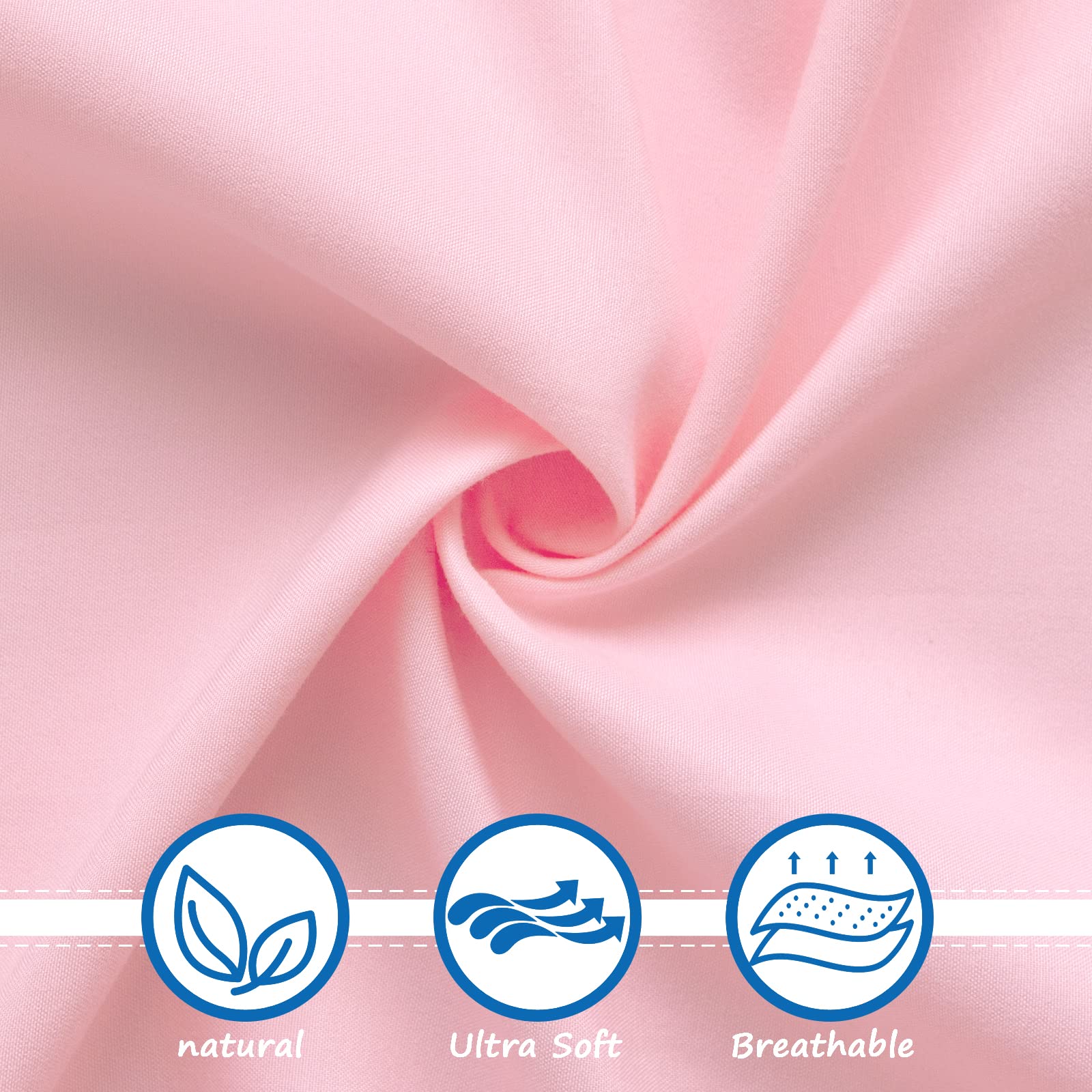 Juego de 2 sábanas bajeras para cuna (71 x 132 x 20 cm) para colchón estándar de cuna para niños pequeños, sábanas de microfibra suave transpirable para niños y niñas, azul y rosa