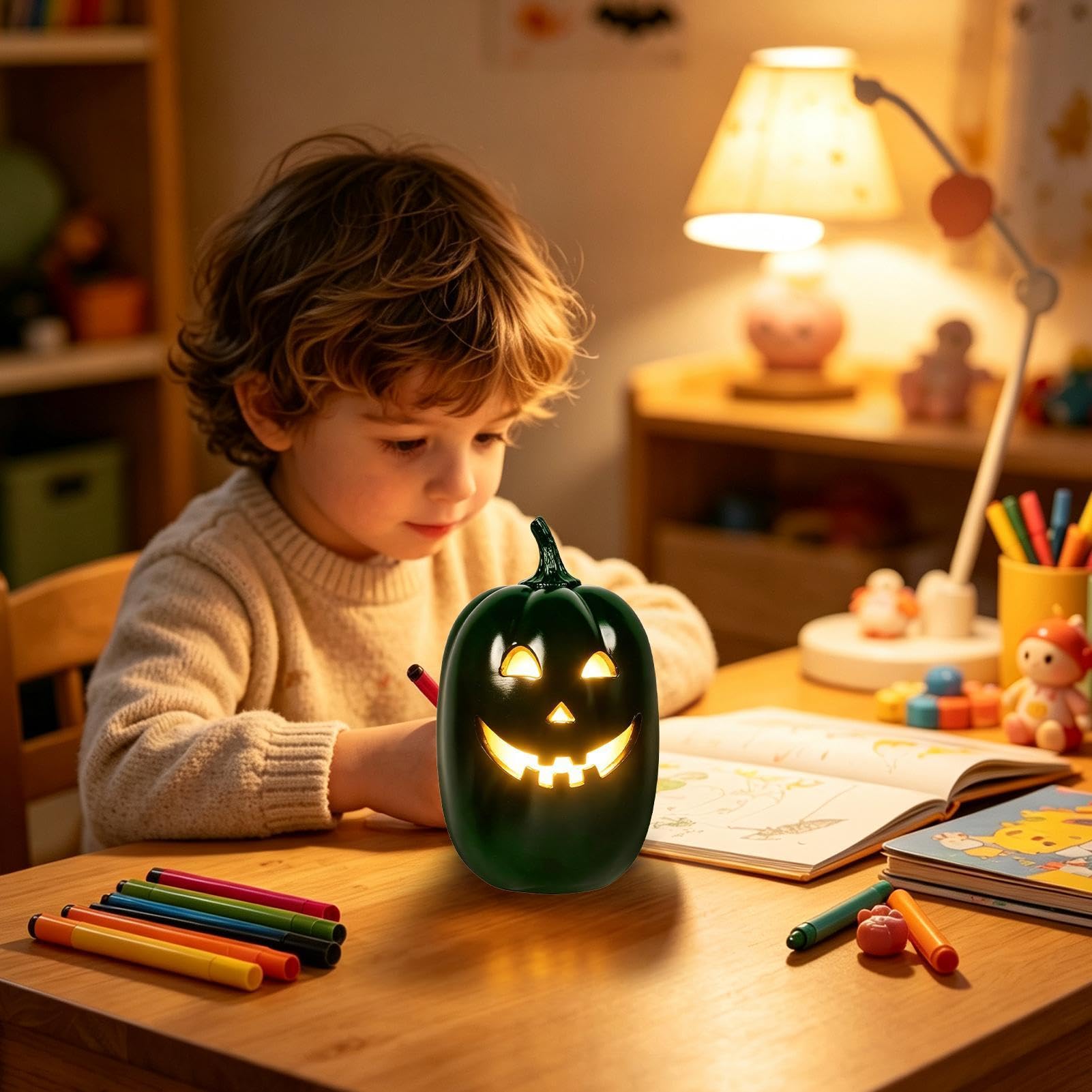 a forma di a batteria, in resina, divertente decorazione per la | Luci decorative Lampada di Halloween per la casa Soggiorno Camera da letto Scrivania Mensola Camino Fattoria Festa Vacanze