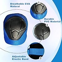Vista 3 de Juego de rodilleras y coderas para niños con protectores de muñeca para patinaje sobre ruedas, rodilleras para niños de 3 a 14 años, rodilleras