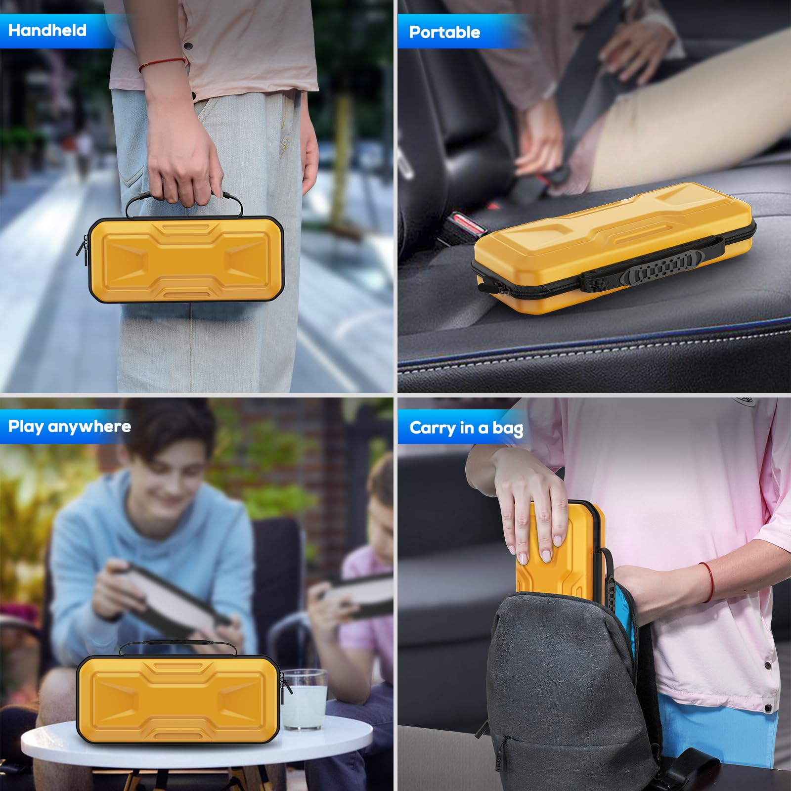 FYOUNG Tasche Zubehör für PlayStation Portal, Full Protection Bundle mit Schutz Glas Bildschirmschutz, klare Hülle, Hartschale Portable Reisetasche für PS5 Portal Remote Player