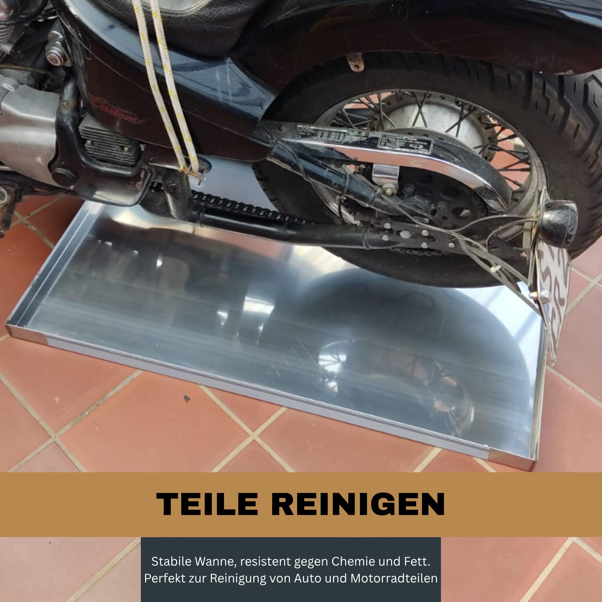 Edelstahl Fettwanne - Maße 100 x 60 cm - AISI 430 Legierung - Edelstahlwanne Gastro Auffangbehälter
