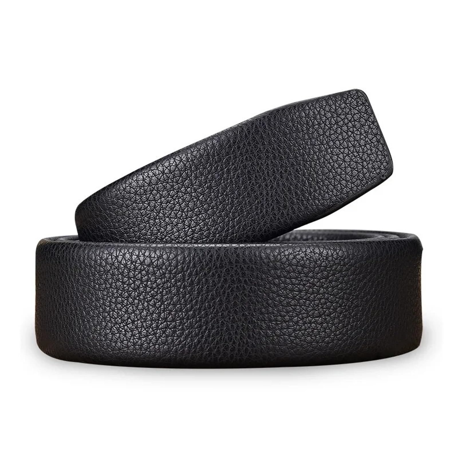 Correa de cinturón de repuesto automática de cuero PU unisex sin hebilla | 1 pieza de 3,5 cm de ancho, largo de 100 a 180 cm, piel sintética duradera, apto for uso diario.