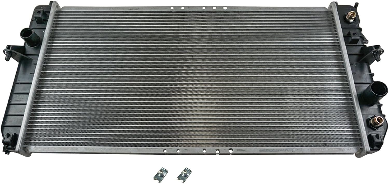 Radiator Assembly Aluminum Core Cross Flow Plastic Tank with Transmission Oil Cooler Compatible with 1997-2004 Buick Park Avenue V6 3.8L Automatic CU2349 CU2350
