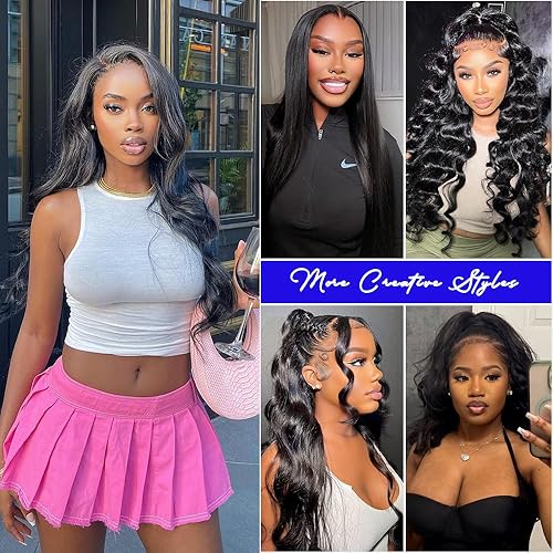 Miniatura 6 de Pelucas de cabello humano lacio con encaje frontal HD de 13 x 6 pulgadas para mujeres, predepiladas con abuelitos, 20 pulgadas, densidad del 180%,