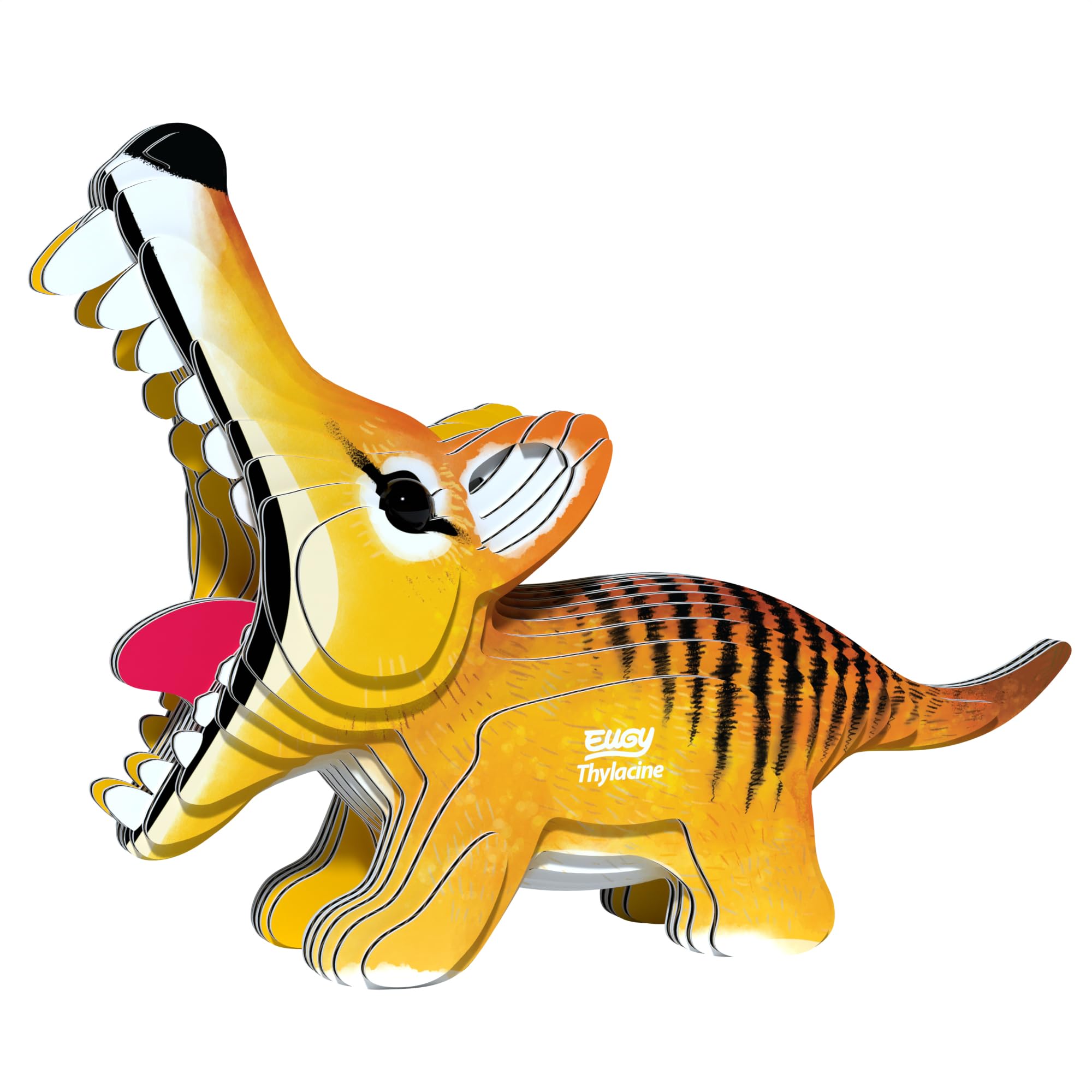 EUGY Tasmanian Tiger 3D Model Craft Kit, Orange, Small - Image 2