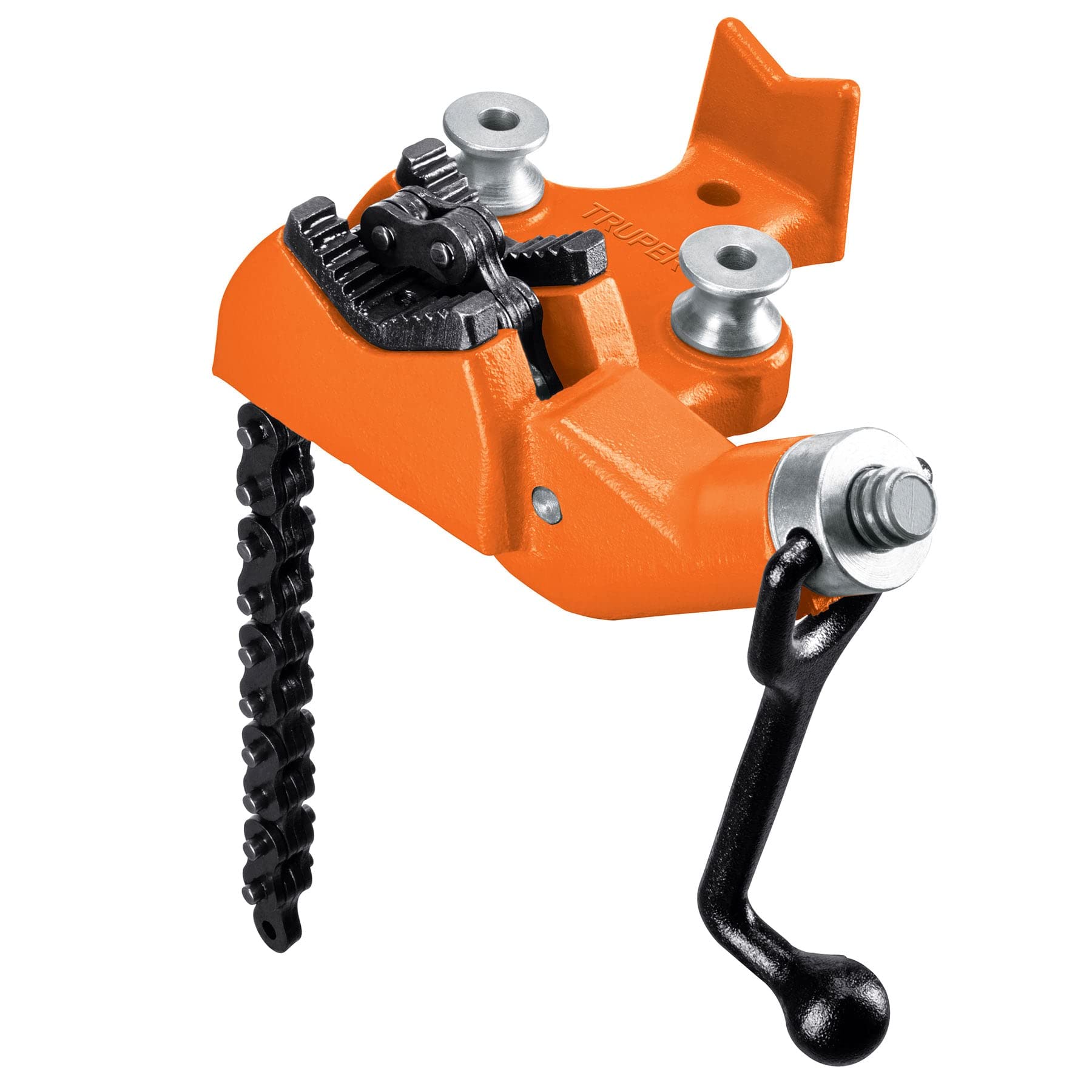 Truper PTU-25C, 2-1/2 "Prensa tubular de cadena, cuerpo de hierro