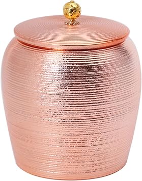 Ceramic Urn for Dog Ashes,Cat Ashes,Human Ashes,Dog Urns,Cat Urn for Memory,Pet Keepsake Urn Beautiful Mini Shared Funeral Urn,RoseGold-Medium