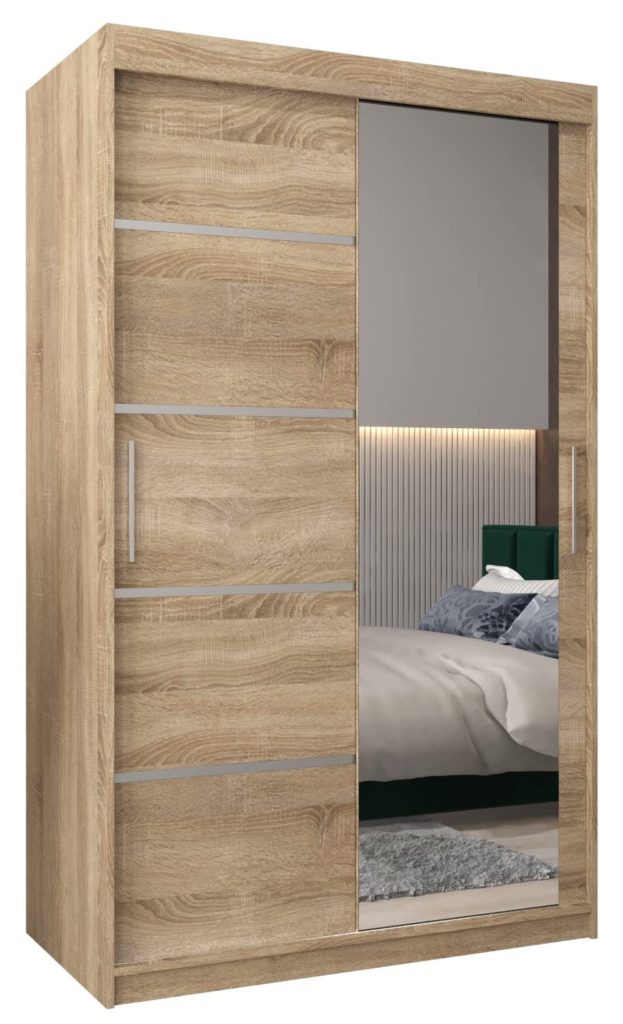 ABIKSMEBLE armoire Verona 2 120 cm chêne Sonoma