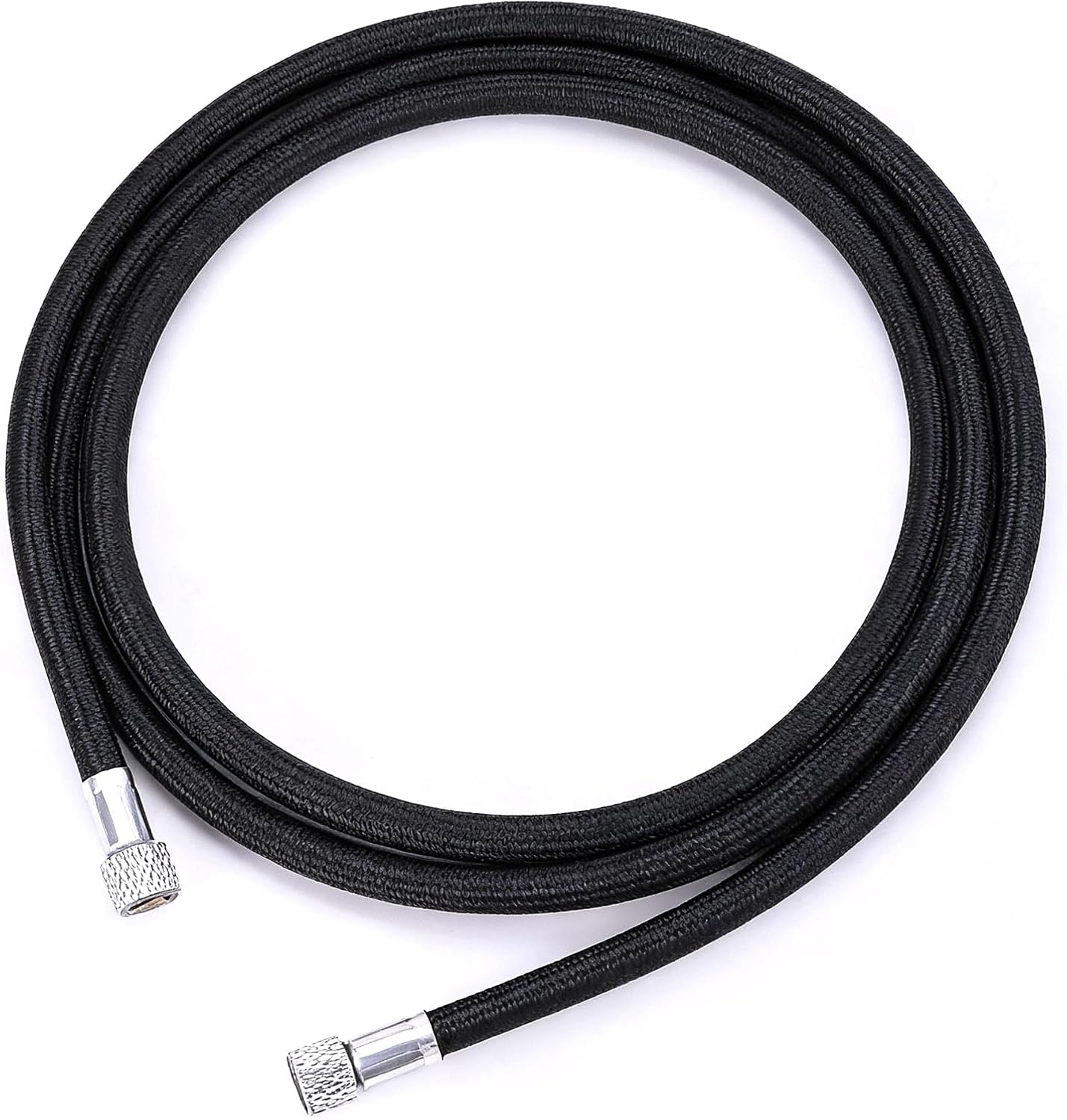 6‑Foot Nylon Braided Airbrush Hose, 1/8” BSP Female to Female – Universal Kink‑Resistant Air Hose for UTYUTY & Other Standard Airbrushes (Black)