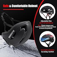 Vista 4 de Bike Helmet, Bicycle Helmets with Light, 360° High Visibility LED Display, Lightweight Adjustable Mountain Bike Helmet with Turn Signals, Smart APP