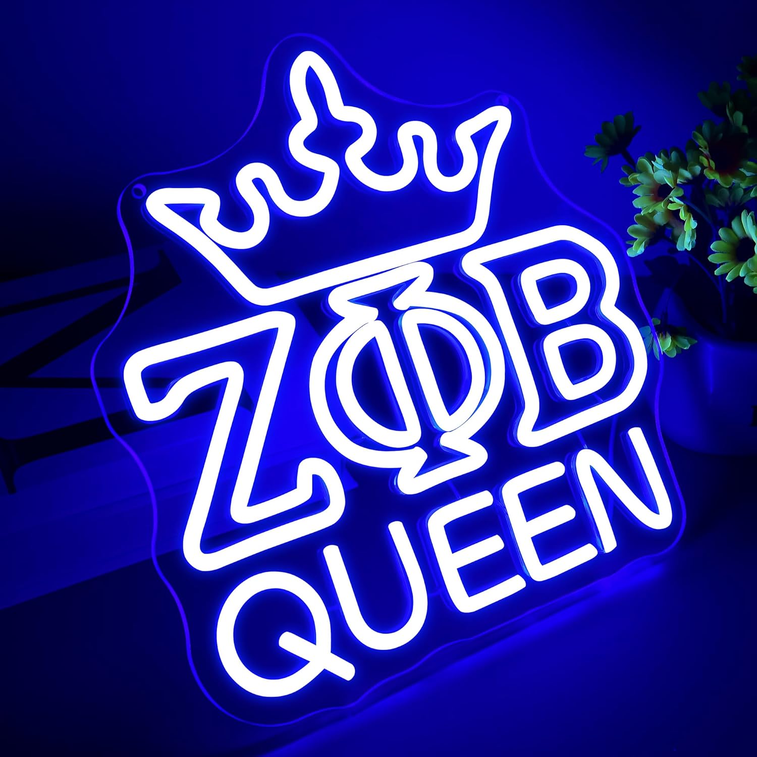 Zpb Sorority Neon Sign for Wall Decor Dimmable Zpb Sorority Neon Light Suitable for Gathering Party Living Room Bedroom Birthday Gift for College Students Light Up Sign for College Size12.5*11.8In(P147) - Image 2