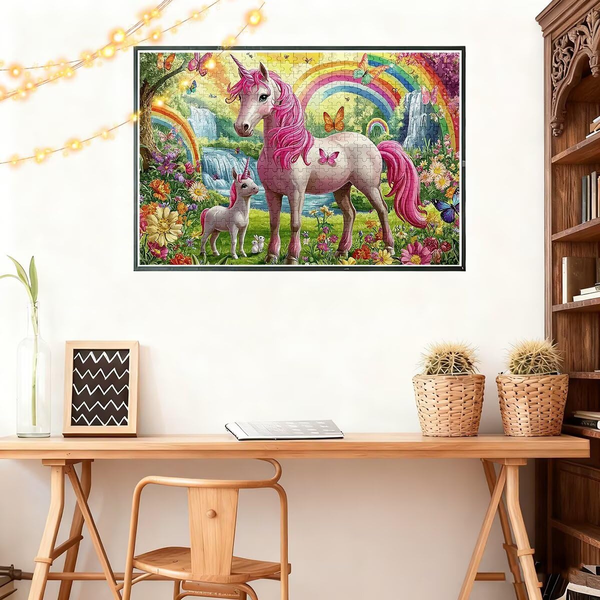 Puzzle 2000 elementów dla dorosłych, jednorożec, zwierzęta, klasyczne drewniane puzzle dla dorosłych, 99 x 70 cm, niepożądane wyzwanie, gra edukacyjna, puzzle dla całej rodziny, relaksacyjny, prezent