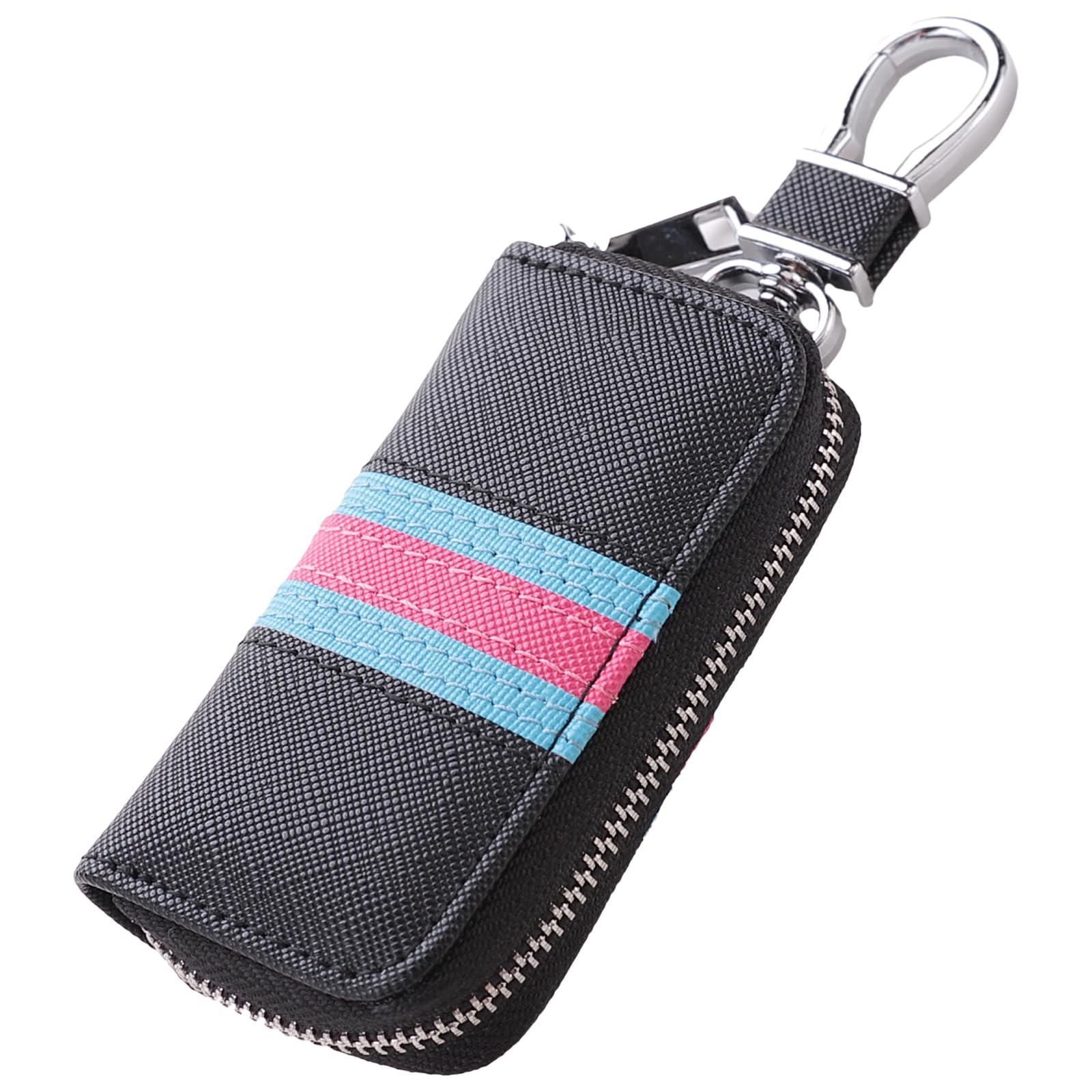 Kuber Industries Key Case|Keychain/Keyring/Key Tag|Car Key Clip, Key Holder, Key Organizer (Black)