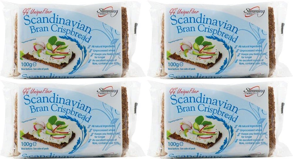 (4 Pack) - GG Scandinavian Crispbread - Bran Crispbread | 100g | 4 Pack Bundle