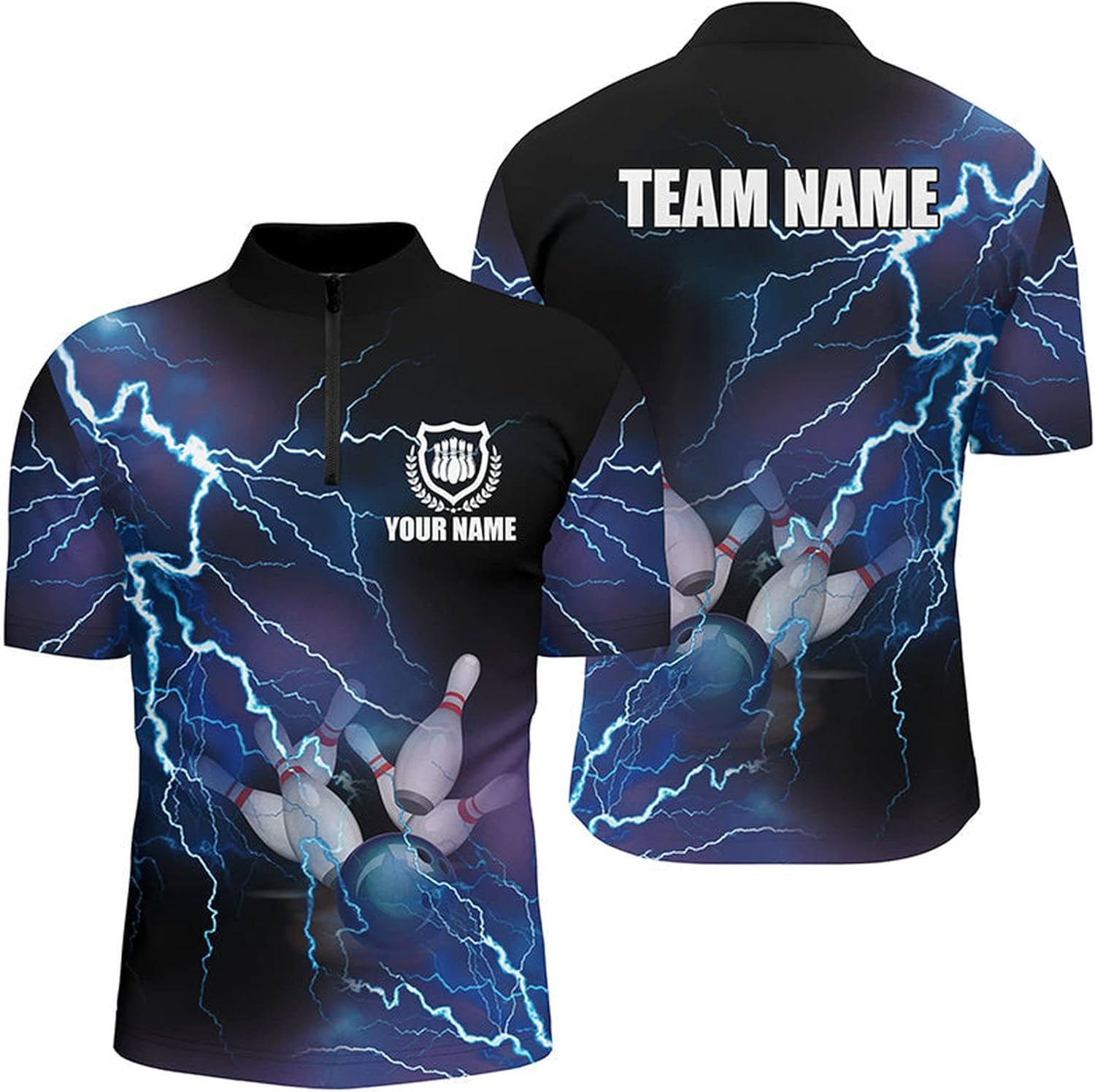 Personalized Bowling Jerseys for Men, Men's Bowling Quarter