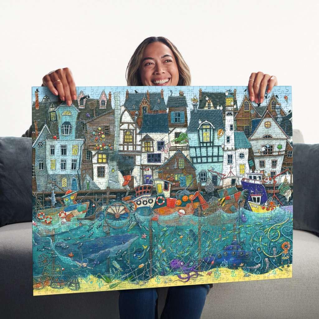 Ravensburger Puzzle 1500 Pieces - Harbour of Wonders: A Bustling Fantasy Port - Ages 14+
