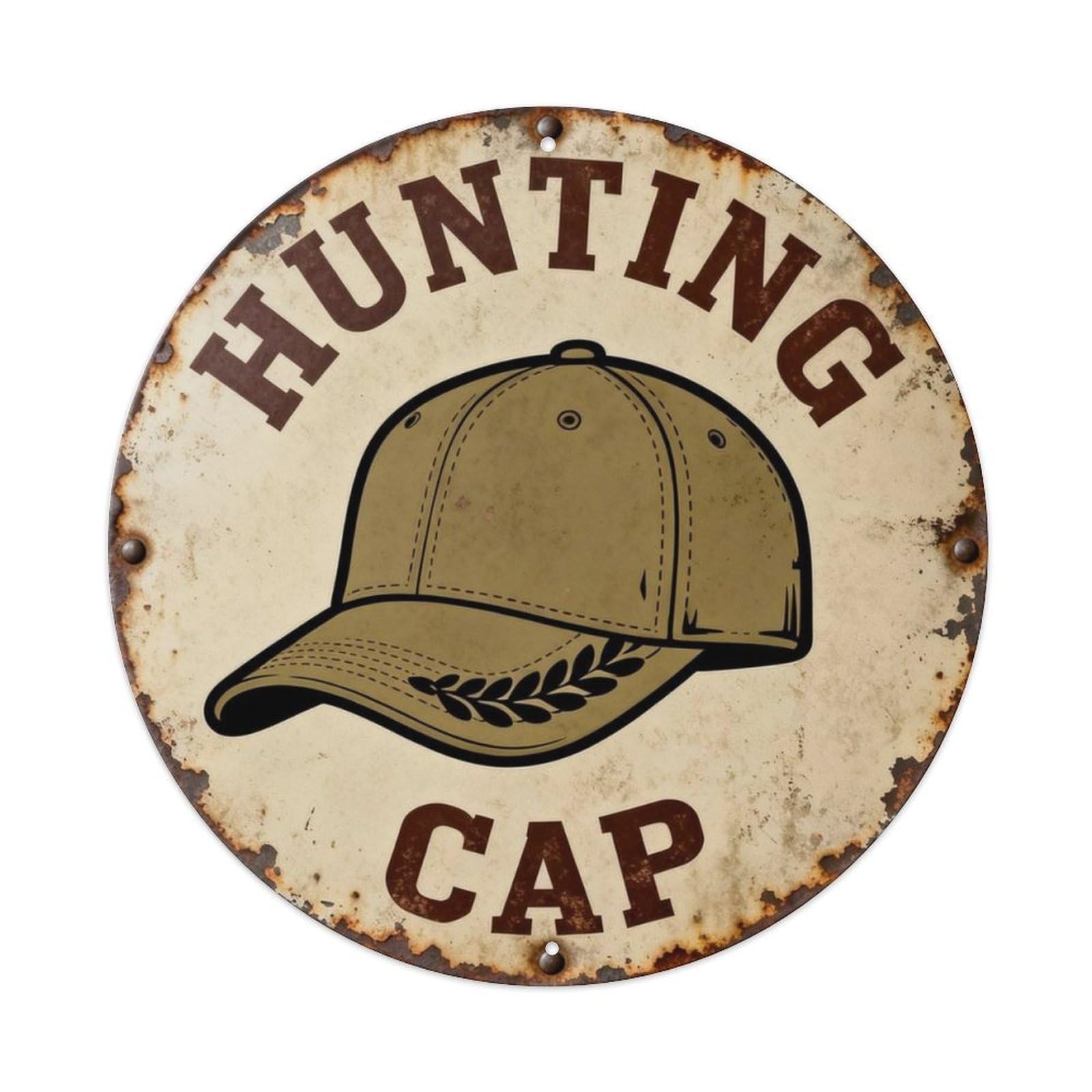 Hunting Cap Metal Tin Sign Plaque