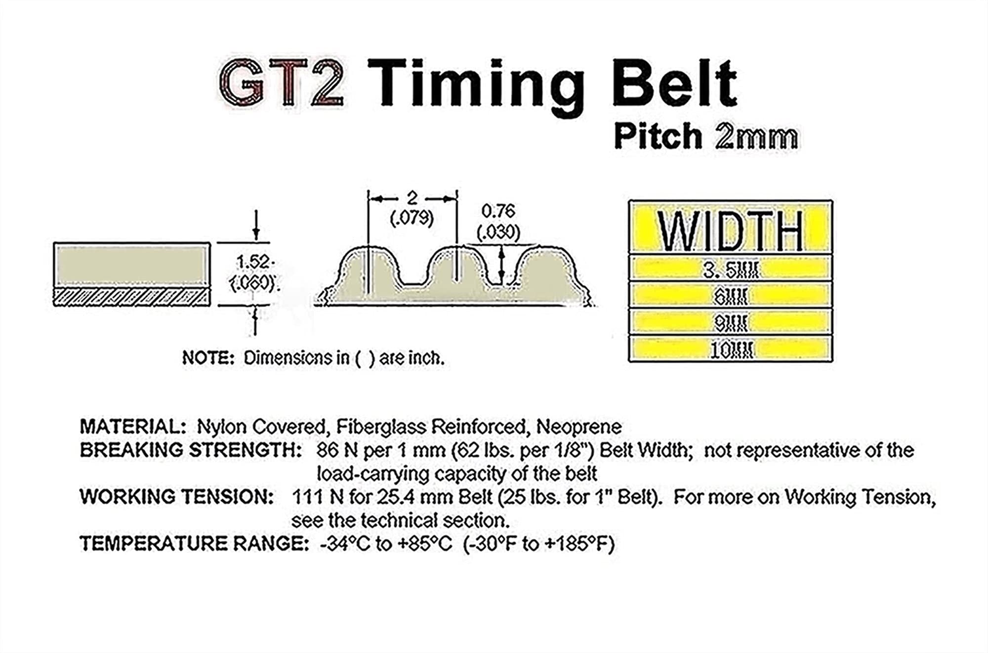 Cinghia di distribuzione GT2, larghezza 9 mm, gomma, 2GT-9, gioco ridotto, for puleggia for stampante 3D CNC 2GT(13 meter)