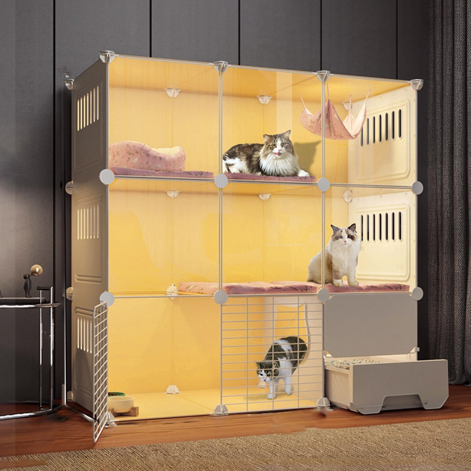 Cage d'intérieur pour chat : la solution modulable contre les bêtises