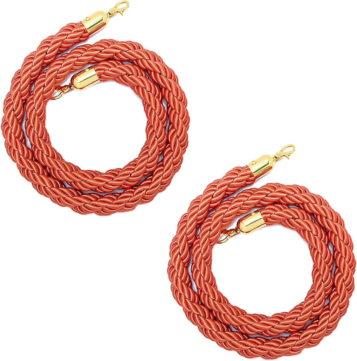 Belt - Juego de 2 cuerdas retráctiles de 4 m / 13ft para cines, hoteles, restaurantes, clip de acero inoxidable duradero, sistema de gestión de colas de control de multitudes