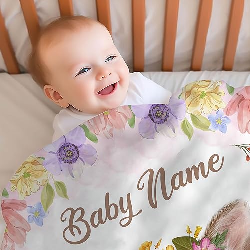 Vista 147 de Hyturtle Mantas de bebé personalizadas con nombre, mantas personalizadas para bebé niña, mantas personalizadas con temática de jirafa, manta de cama