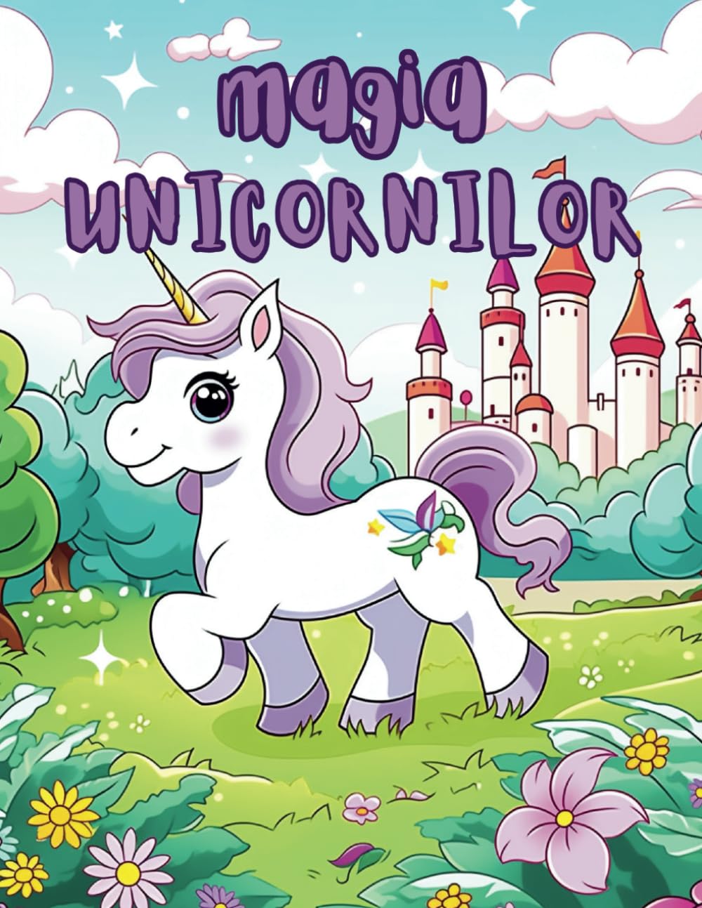 Carte de Colorat "Magia Unicornilor": carte de colorat pentru copii