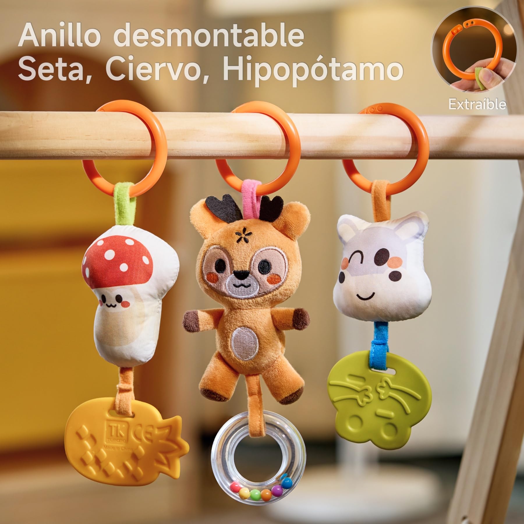 TUMAMA Espiral Carro Bebe 0 3 6 Meses - Espiral de Actividades con Colgantes - Juguete de Cochecito para agarrar y Jugar - Juguete de bebé para la Cama, el Asiento del Coche - Bebes Regalos