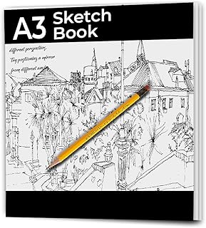 A3 Sketchbook Drawing Paper Coloring Book and Art Paper A3 Sketch Pad Creative Kids Painting Pad for Drawing Doodling Artist Writing Craft Cartridge Notebook Acid-Free Hardback (1pc)