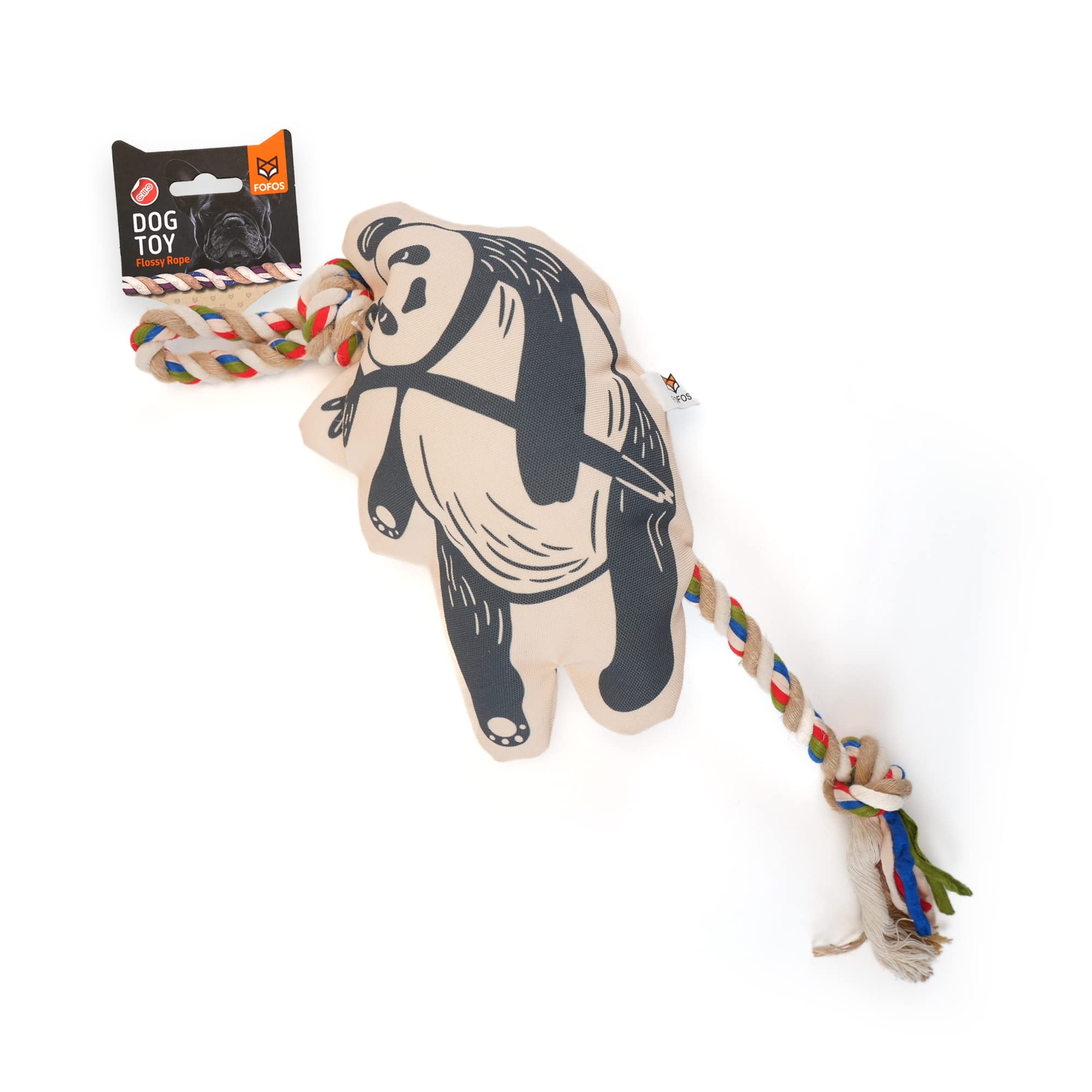 BarkButler x Fofos Flossy Rope Dog Tug Toy-Panda, White|Small-Medium Dogs(5-20kgs)|Durable Cotton Rope&Oxford Fabric|Flosses Teeth|Interactive|for All Breeds|Cuddle,Chew &Fetch (B0C153FTM7) Amazon Price History, Amazon Price Tracker